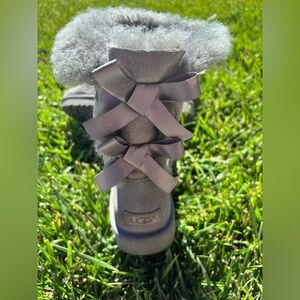 UGG Gray Bow Boots